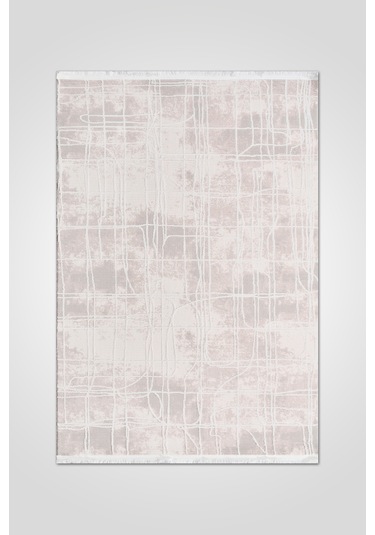 Volora Halı Koleksiyonu Yumuşak Dokulu, Modern İnce Form, Tozumaz Ve Kolay Temizlenebilir Krem - Pudra