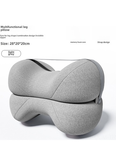 Qingmipy Hafıza Köpük Ayak/alt Bacak Yükseltici Yastık - Hamileler, Yaşlılar İçin Basınç & Ağrı Alıcı, Uyku Konforu Artırıcı 28x20x20cm, Kumaş Gri
