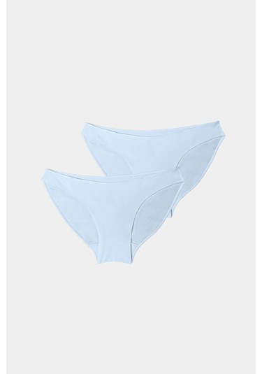 Malabadi 183 2'li Paket Kadın Modal Düşük Bel Iz Yapmayan Slip & Külot Beyaz