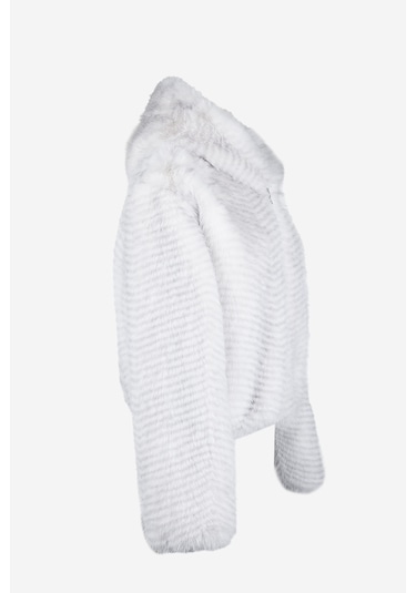 Valmenti Kadın Tekstil Beyaz Mont 616 5251 Bn Pls Mont Sk24/25 Beyaz Pelus Beyaz