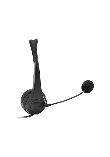 Yunboo E13 Usb 2.0 Kulaküstü Kulaklık Bilgisayar İçin Gürültü Engelleme Mikrofonlu Siyah Stereo Telefon Kulaklığı