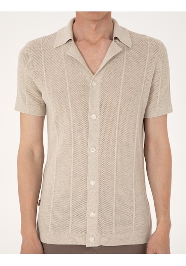 Pierre Cardin Erkek Bej Hırka Triko 50305993-vr011 Bej