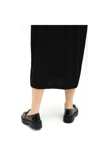 Tamer Tanca Kadın Vegan Siyah Rugan Loafer Ayakkabı 817 0890 Bn Ayk Sk22/23 Sıyah Krsk Rgn Siyah