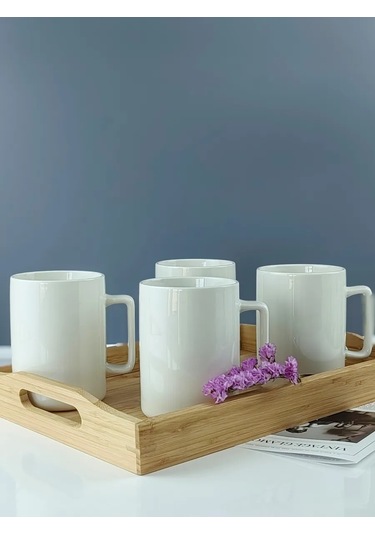 Domenik Seramik Fincanlar 400 Ml 4 Adet 331439136 Fildişi