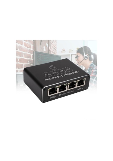 Xindoker 1000mbps Ethernet Anahtarı 1 Giriş 4 Çıkış - Usb-c Beslemeli, Cat6/7/8 Uyumlu, 4 Cihaz Eşzamanlı Bağlantı, Ev/ofis Ağ Genişletici