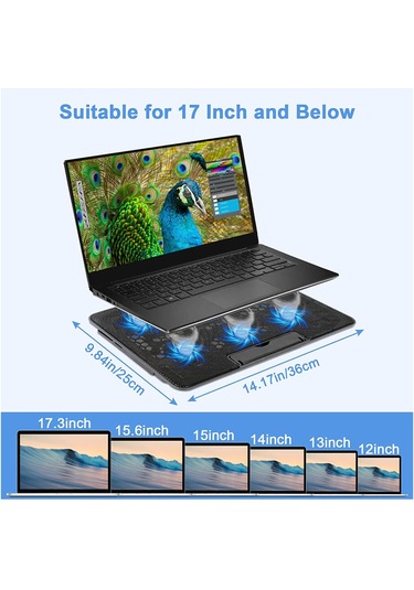 Coolcold F5 Oyuncu Notebook Soğutucu Stand 6 Fan Yükseklik Ayarlı