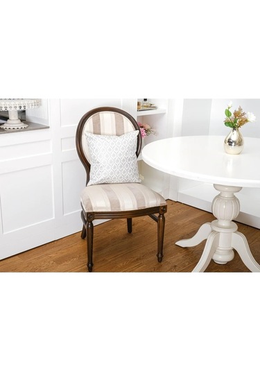Melisa Damask Baskılı Duck Kumaş Gümüş Kırlent 45 45 Cm - 525 45 x 45