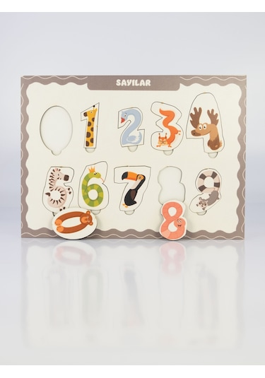 CapellaWoodWorks BulTak Puzzle Oyunu Eğlenceli Hayvanlı Sayılar R