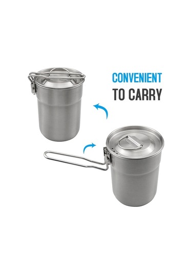 Tongxida Dış Mekan 304 Paslanmaz Çelik Kahve Fincanı, 1000 Ml, Isıya Dayanıklı, Kamp/yürüyüş İçin Gümüş Gümüş