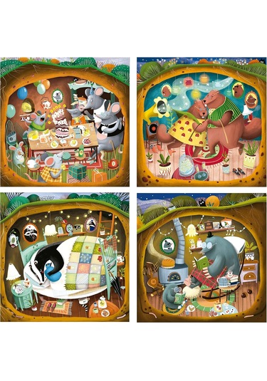 Educa 12+16+20+25 Parça Orman Masalları Kademeli 3-5 Yaş Çocuk Puzzle/yapboz 1 Adet