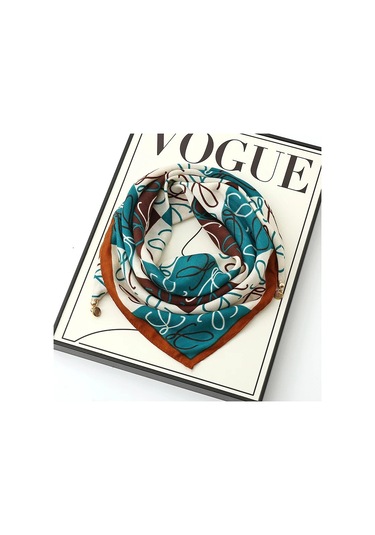 Prosperlink Lüks Manyetik Toka Çizgili İpek Eşarp - Kadın Bahar/sonbahar Moda Boyun Sarar Aksesuarone Sizekadın Fuşya