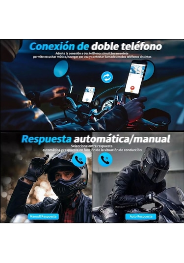 Junglee BT68 Kask Kulaklık Ses Kontrolü 1080p Video Kayıt Kameralı Intercom Motosiklet Bluetooth