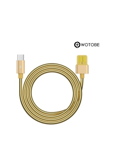 Usb Type-c Çelik Spiralli Şarj Data Kablosu