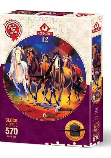 Art Puzzle 570 Parça Yılkı Atları Saat 5004
