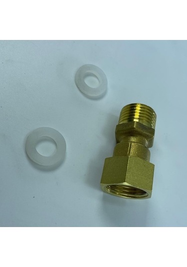 Trendooze Homyl Tam Pirinç Erkek-x Dişi Dişli Adaptör, Düz Uyumlu Tarif Edildiği Gibi