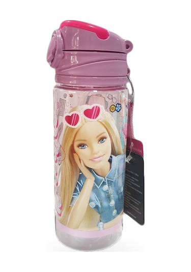 Barbie Matara 500 Ml - Çocuk Suluk, Matara, Pipetli Suluk, Askılı Suluk Barbie Matara