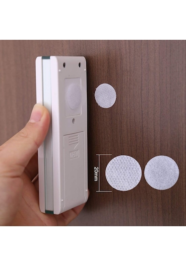 Arkası Yapışkanlı Yuvarlak Cırt Cırtlı Bant. Cırt Bant 1 Cm Genişlik-100 Çift-Beyaz