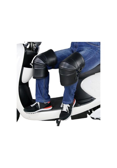 Homyl 35 Cm Su Geçirmez Motosiklet Sıcak Kneepad Bacak Siyah