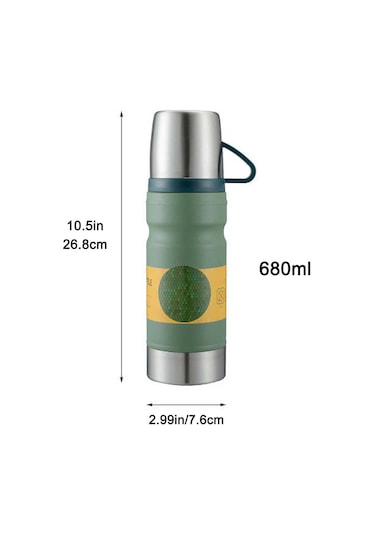 Kapris Çelik 3lü Termos Seti 680 Ml Gri Kap-290 Gri