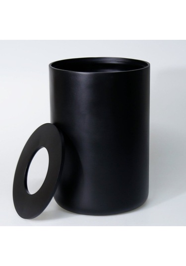 Luxe Büyük Çöp Kovası Siyah Mat Siyah