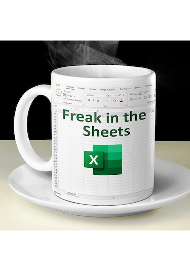 E-tablo Excel Kahve Kupası Komik  Geek  Kupa Bardağı