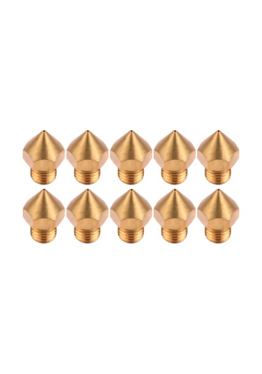 Geekyou Cr10s Pro 3d Yazıcı İçin Bakır Nozzle - 0.4mm Çıkış Çapı, 1.75mm Filament Uyumlu, 10 Adet Altın Renkli