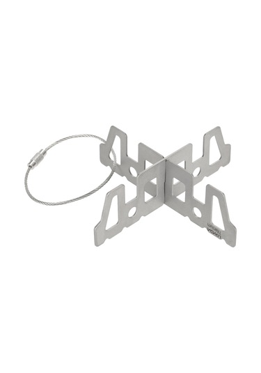 Geeksen Titanyum Çapraz Tutuculu Çadır Ocağı, Levha/alkol/yakıt Uyumlu, Hafif 18g , Kamp/piknik İçin Optimal Isı Verimi Gümüş