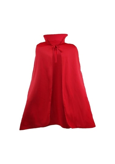 Kırmızı Renk Yakalı Pelerin 120 Cm Çok Renkli