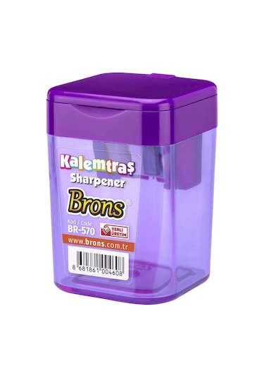 Brons Plastik Kutulu Çiftli Kalemtraş Br-570