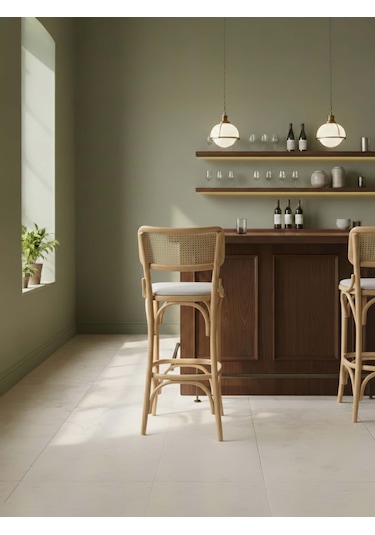 Sofa Hazeranlı Ahşap Bar Sandalyesi Natural