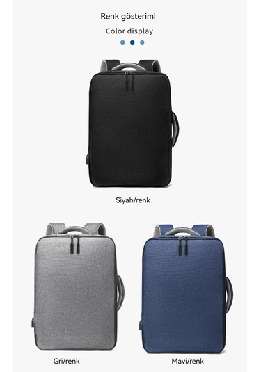İş Sırt Çantası Erkek Bilgisayar Sırt Çantası Erkek Okul Çantası Öğrenci Sırt Çantası gri