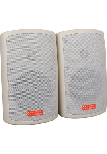 Magicvoice Mv-36 11 Cm 50 Watt Komütatörlü Hat Trafolu Krem Beyaz Sütun Hoparlör 2'li Takım