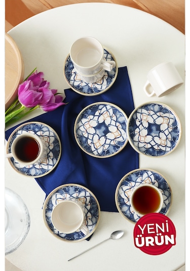 Keramikwave Flow Stackable Çay Takımı 12 Parça 6 Kişilik 22750-51 Çok Renkli