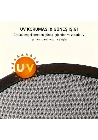Coofbe Uv Korumalı 2 Adet Araç Yan Cam Güneşlik Sineklik 65x38cm Araç Yan Cam Güneşlik Araç Perdesi 2 Adetli Set