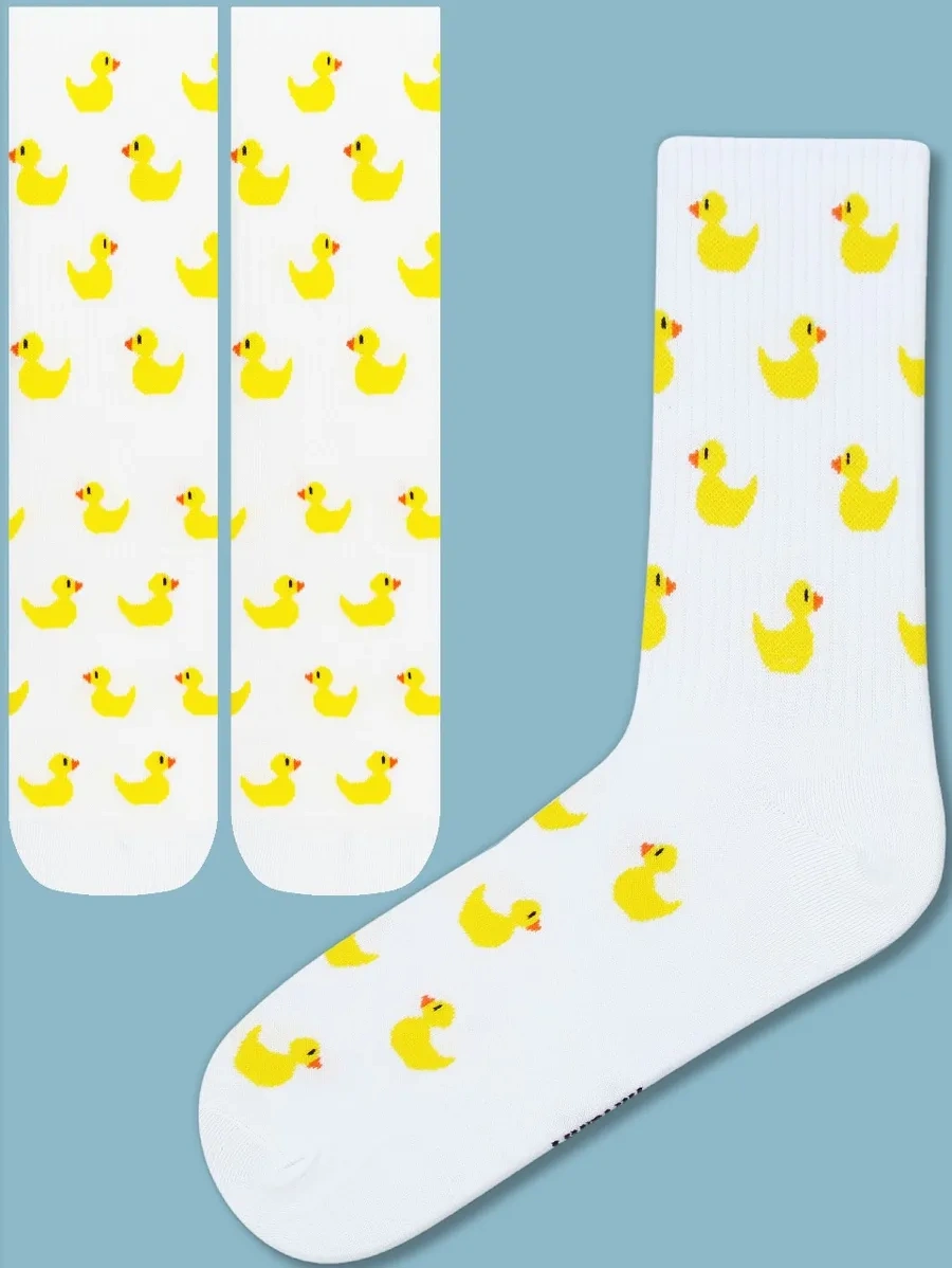 Kingkit Yüksek Uzun Şık Baskılı Ve Desenli Çoraplar 3'lü Set 10084688 Beyaz