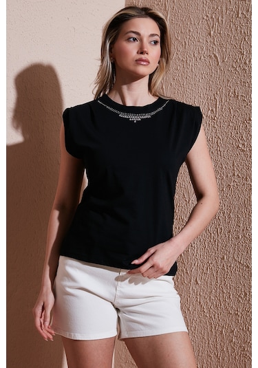 Fashion Friends Bayan Bluz 25y0472k1 Siyah Siyah
