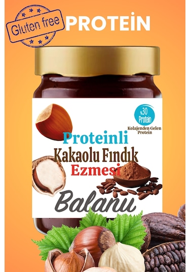 Balanu Proteinli Kakaolu Fındık Ezmesi 280gr X3 Adet
