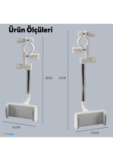 Zhltools Araç İçi Dikiz Aynası Telefon Tutucu Teleskopik Telefon Tutacağı Siyah
