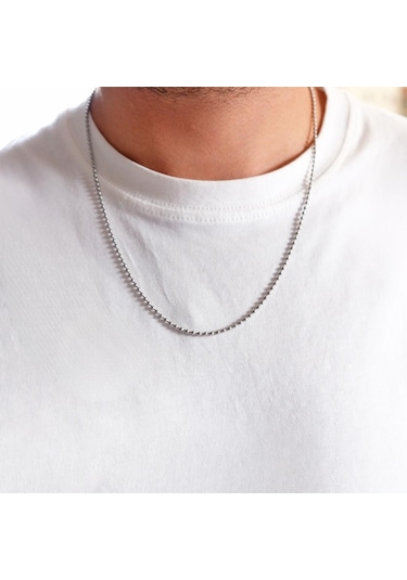 Çelik Zincir 316l Unisex Model 2 Mm Zn-292 Gri