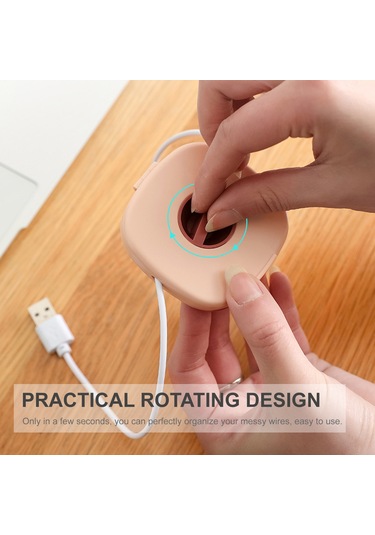 Honmex Mavi Pembe Beyaz Seçenekli Abs Kabloluk Organizatörü, Döner Tasarım, Telefon Tutucu, Taşınabilir, Ev Ofis Seyahat İçin