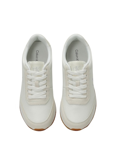 Calvin Klein Runner Laceup Low Mıx Mg Krem Kadın Sneaker Bej