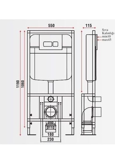Gömme Rezervuar 2 Kademeli Alçıpan Uyumlu