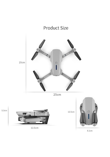 E88 4k Hd Çift Kameralı Drone App Kontrol Wifi Li Katlanabilir