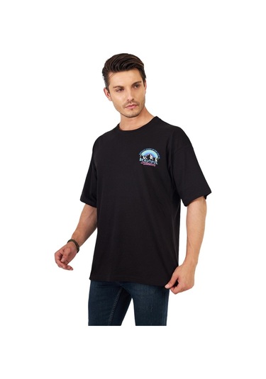 Ghassy Co. Erkek Oversize Sırt Ve Göğüs Baskılı Outdoor Tshirt Be (549329836)