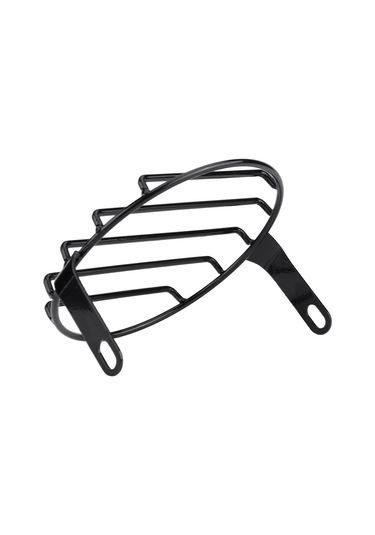 Geeroyoo 6.5 İnç Geri Zamanlı Motosiklet Farı Koruması, Demir Malzeme, Retro Tarz, Cg-125/gn Uyumlu, Kolay Kurulum Yatay Çubuk Kafes