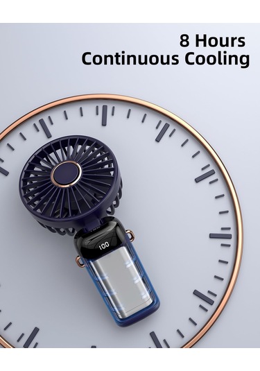 Jialan Taşınabilir El Vantilatörü, Pille Çalışan Fan, Tabanlı, 8