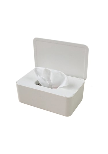 Pembe-ıslak Mendil Kutusu Masaüstü Mühür Islak Mendil Kağıt Saklama Kutusu Ev Plastik Toz Geçirmez Kapaklı Mendil Kutusu Ev Ofis Dekoru İçin