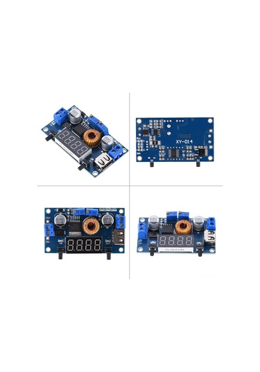 Moveevo 5a Sabit Gerilim Akım Düşürme Modülü Kristal Kasa İle Voltaj Akım Güç Gösterici Usb Arayüzlü 75w Etkinlikli Aşırı Akım Korumalı