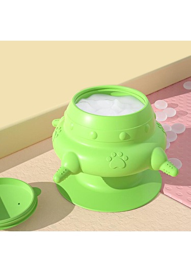 Suntek Pet Süt Besleme Kasesi Köpek Besleyici 4 Nozul Yeşil