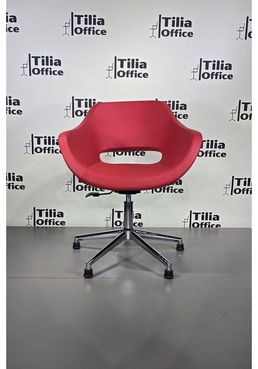 Monaco Çalışma Kesim Koltuğu Konik Sabit Ayak Kırmızı